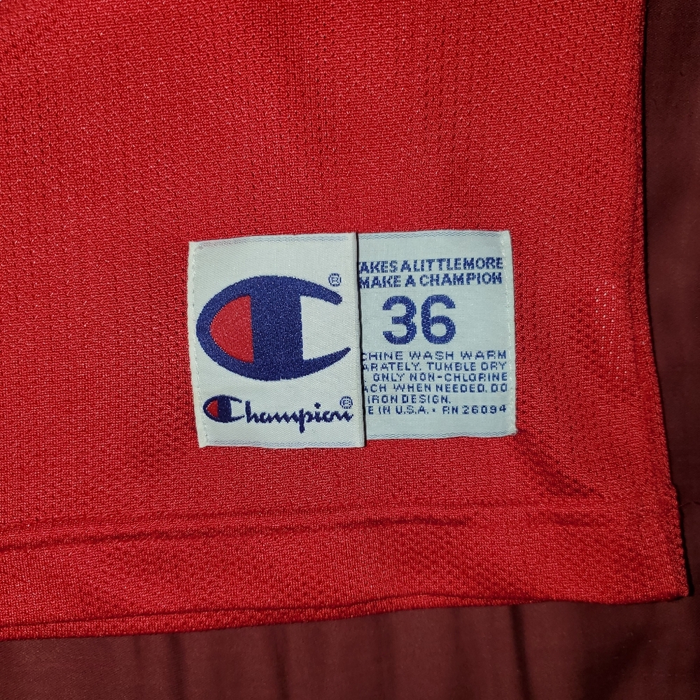 Vintage Michael Jordan Chicago Bulls Road Red Champion Jersey Size 36 - Picture 4 of 10